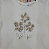 Mayoral Basic Tee with Gold Flower