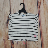 Mayoral Stripe Short Sleeve Dressy Tee