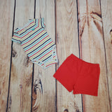 Little Me Whale Striped Short Set CLEARANCE