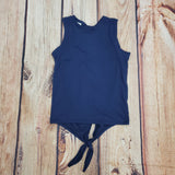 407 CANDENCE NAVY TIE BACK TOP