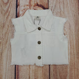 ML Kids White Denim Vest