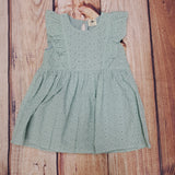 ML Kids Green Eyelet Dress