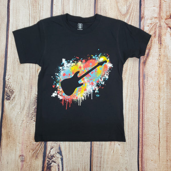 CLEARANCE-Wes and Willy Guitar Splatter Tee