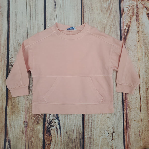 MAYORAL BLUSH PINK CREW NECK WITH FRONT POCKET