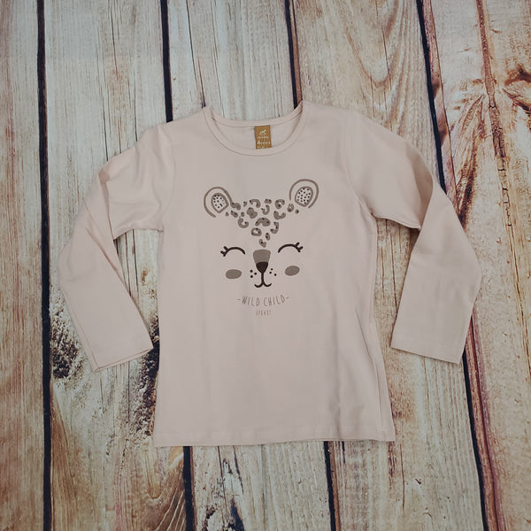 UP BABY WILD CHILD CHEETA LS SHIRT-clearance