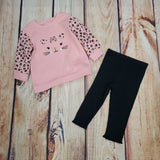 LITTLE ME KITTY 2 PC SWEATSHIRT SET