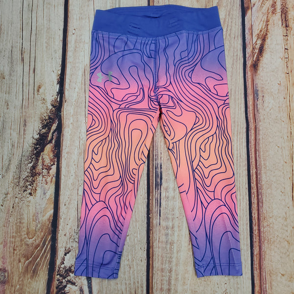 UNDER ARMOUR GIRLS OMBRE SWIRL LEGGINGS- AFTERGLOW