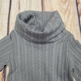 ML KIDS GREY CABLE KNIT SWEATER