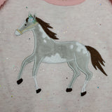John Deere Pink Glitter Horse Onesie
