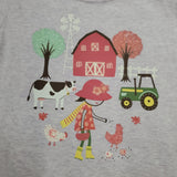 CLEARANCE John Deere Purple Little Girl On the Farm Shirt