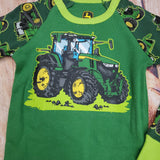 CLEARANCE John Deere Green Tractor Pajamas