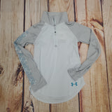 UA GIRLS LOOSE TECH GRAPHIC 1/2 ZIP