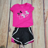UA GIRLS FLOATING LOGO SET REBEL PINK