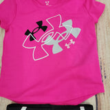 UA GIRLS FLOATING LOGO SET REBEL PINK