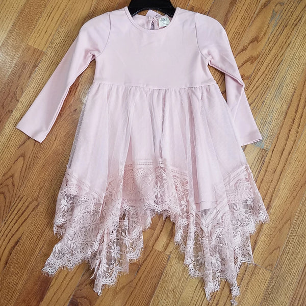 ML Kids Blush Lace Bottom Dress