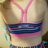 Noruk pink stripe bikini