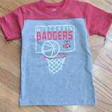 Wes and Willy Wisconsin Badger Triblend SS York Tee CLEARANCE