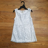 ML Kids Silver/White Sequins Dress