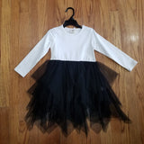 ML Kids Ivory/Black Tutu Dress