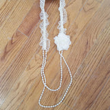 ML Kids Cream Flower/Lace Necklace