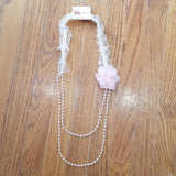 ML Kids Pink Flower/Lace Necklace