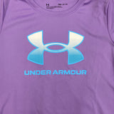 GIRLS UNDER ARMOUR LILAC BIG LOGO TSHIRT