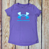 GIRLS UNDER ARMOUR LILAC BIG LOGO TSHIRT