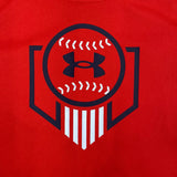 UNDER ARMOUR RED BASEBALL PLATE TEE